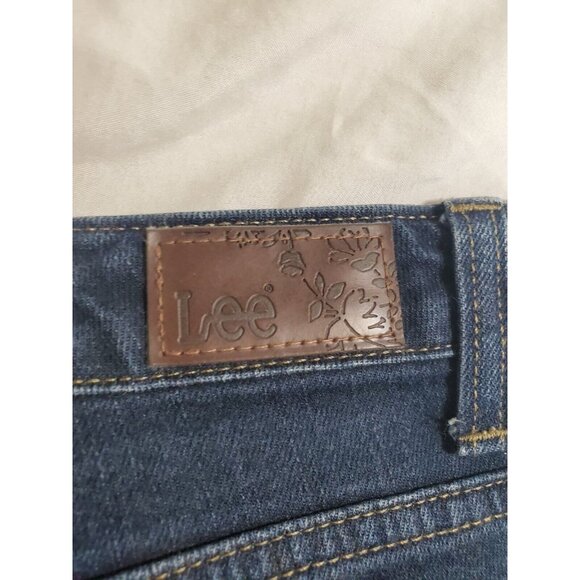 Lee Jeans Womens 14 Straight Denim Pants Ladies Medium Stretch Bootcut - Picture 11 of 12